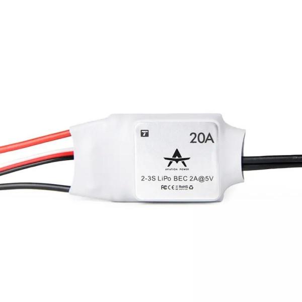 디바이스마트,기계/제어/로봇/모터 > 교육/취미로봇 > 드론/항공기 > 드론 변속기/ESC,T-MOTOR,AT20A 2-3S Fixed Wing Airplane변속기,BEC 출력 5V/2A 지원 / 고속 스로틀 반응 / 무게 19g