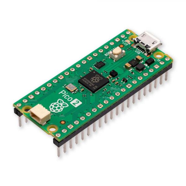 디바이스마트,오픈소스/코딩교육 > 라즈베리파이 > 라즈베리파이 보드,라즈베리파이,라즈베리파이 피코 2 H (Raspberry Pi Pico 2 with Header),고성능 저전력 RP2350 칩셋(듀얼 ARM Cortex-M33 및 듀얼 Hazard3 RISC-V (150MHz) 프로세서) 기반 / 온 칩 520KB SRAM / ARM TrustZone, OTP 등 보안 강화에 초점 / 기존 라즈베리파이 피코 완벽 호환(HW 및 SW) / C, C++ SDK, MicroPython 호환 / 작동 온도 : -20 ~ 85°C / 입력 전압 : 1.8 ~ 5.5V DC / 크기 : 51 x 21mm / SC1632