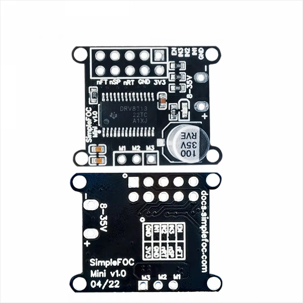디바이스마트,기계/제어/로봇/모터 > 모터드라이버 > BLDC모터 드라이버 > 100W 이하 BLDC 모터드라이버,Makerbase,SimpleFOC MINI BLDC 모터 드라이버 보드,ESP32 기반 듀얼채널  BLDC 모터 FOC 제어 보드 / 입력전압 DC8~30V / 최대전류 2.5A / SPWM·SPVMW / 신호 전압 3.3V·5V / 사이즈 25.8×21×1.6mm