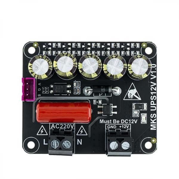디바이스마트,MCU보드/전자키트 > 전원/신호/저장/응용 > 충전/배터리/전원,Makerbase,MKS UPS 모듈 12V,3D프린터용 UPS 모듈 / 정전 시 Z축 상승 / 전압: DC12V / Marlin2.0 + LCD 12864/2004 호환 / 외부 AC 전원 감지 / Robin 시리즈 일부 및 MKS TFT 미지원