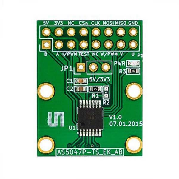 디바이스마트,센서 > 포지션센서 > 로터리엔코더,Makerbase,AS5047P 14비트 고해상도 로터리 엔코더,고해상도 각도 센서 / 최대속도: 28,000RPM / 동작전압: 3.3V~5.0V / 분해능: 14bit 또는 12bit / 출력 인터페이스: SPI, ABI, UVW, PWM / 과전압 보호 포함 / 동작온도: -40℃~125℃