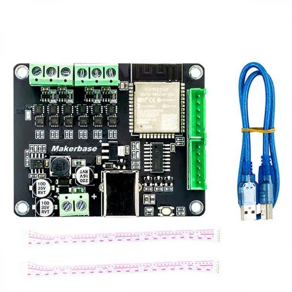 디바이스마트,기계/제어/로봇/모터 > 모터드라이버 > BLDC모터 드라이버 > 300W 이하 BLDC 모터드라이버,Makerbase,ESP32 FOC V1.0 듀얼 채널 BLDC 모터 드라이버 보드,저전력 듀얼 채널 FOC 드라이버 / ESP32 WROOM 32D 기반 / 2채널 BLDC 제어 / ±33A 전류 감지 / 홀·자기 인코더 호환 / 입력 전압: DC12~24V