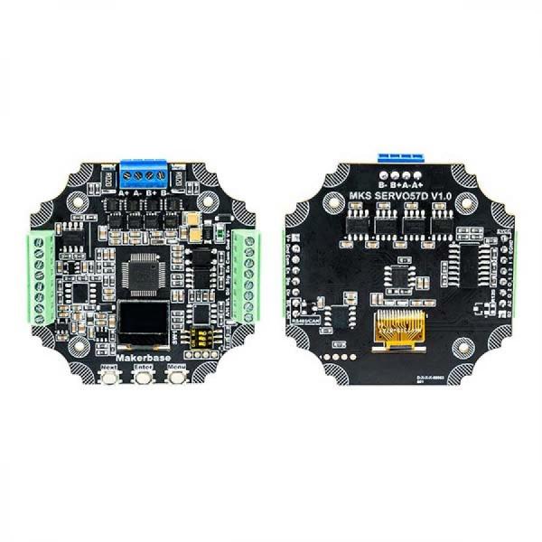 디바이스마트,기계/제어/로봇/모터 > 3D프린터 > 3D 프린터 부품 > 모터 및 드라이버,Makerbase,SERVO57D RS485 MB NEMA23 스텝 모터 드라이버,RS485 지원 서보 드라이버 / 모터 미포함 / 최대 3000RPM 이상 / 14bit 엔코더 / 전압: 12~24V / 전류: 05~2A / 토크·속도·위치 제어 / 분해능 1256 / 낮은 진동 및 소음 / 인터페이스 속도: 9600, 256000