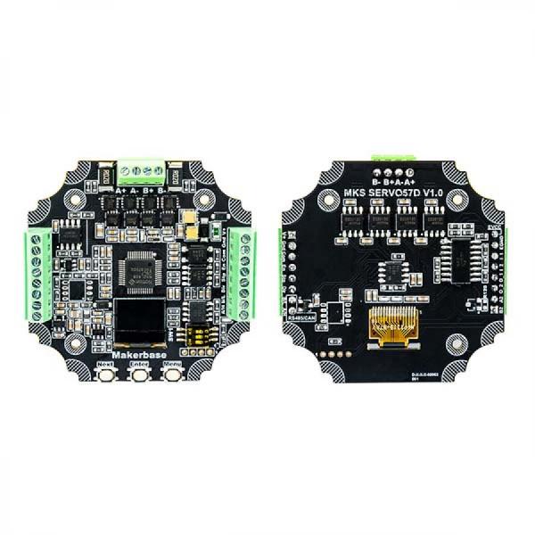 디바이스마트,기계/제어/로봇/모터 > 3D프린터 > 3D 프린터 부품 > 모터 및 드라이버,Makerbase,SERVO57D CAN MB NEMA23 스텝 모터 드라이버,CAN 통신 서보 드라이버 / 모터 미포함 / 최대 3000RPM 이상 / 전류: 05.2A / 14bit 엔코더 / FOC 벡터 제어 / 낮은 진동·소음 / 분해능 1256 / Cortex-M4 / AP30H80Q MOSFET / TJA1051T / Max 160kHz / 125K~500K