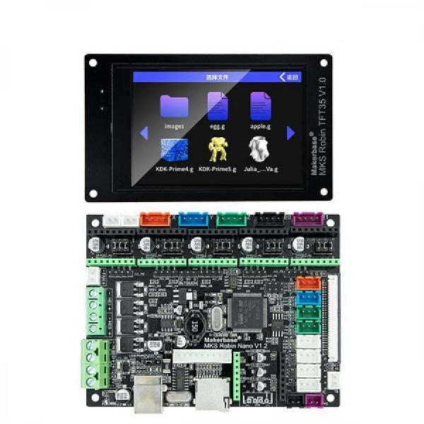 디바이스마트,기계/제어/로봇/모터 > 3D프린터 > 3D 프린터 부품 > 제어보드 및 IC,Makerbase,MKS Robin Nano V1.2 3D 프린터 제어 키트 (TFT35 터치스크린 포함),32비트 ARM 보드 / Marlin 호환 / WiFi 원격 프린팅 / 2.44.3인치 터치 LCD 지원 / G-code 지원 / 외부 드라이버 호환 / 12~24V 입력 / SD카드 펌웨어 업그레이드 / MOSFET 냉각 효과 향상
