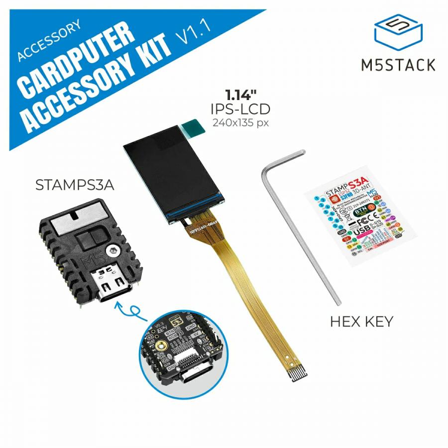 Cardputer Accessory Kit v1.1 (M5StampS3A + Display) [A145-V033]