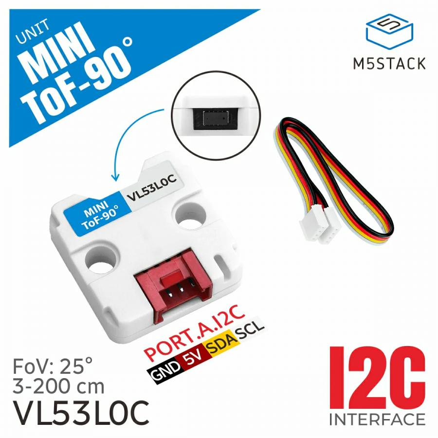 Mini ToF Unit in 90 Degree (VL53L0CXV0DH) [U196]