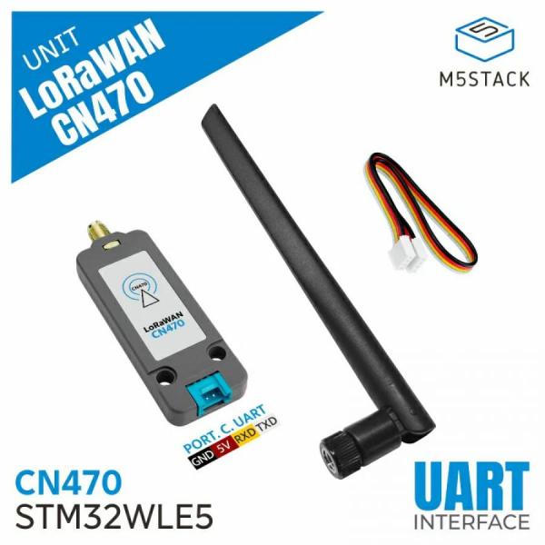 디바이스마트,오픈소스/코딩교육 > 파이썬/IoT 개발 보드 > M5STACK > 센서/모듈,M5Stack,LoRaWAN Unit CN470 (STM32WLE5) with Antenna [U184-CN470],LoRaWAN-CN470 모듈 / CN470 주파수대 지원 / STM32WLE5 기반, Class A/B/C 및 P2P 모드 지원 / UART 인터페이스, AT 명령어 세트로 구성 / 고감도 고성능 고무 안테나 / 저전력 소비 / LEGO 호환 / UIFlow 1.0, 2.0 및 Arduino IDE 개발 플랫폼 호환.
