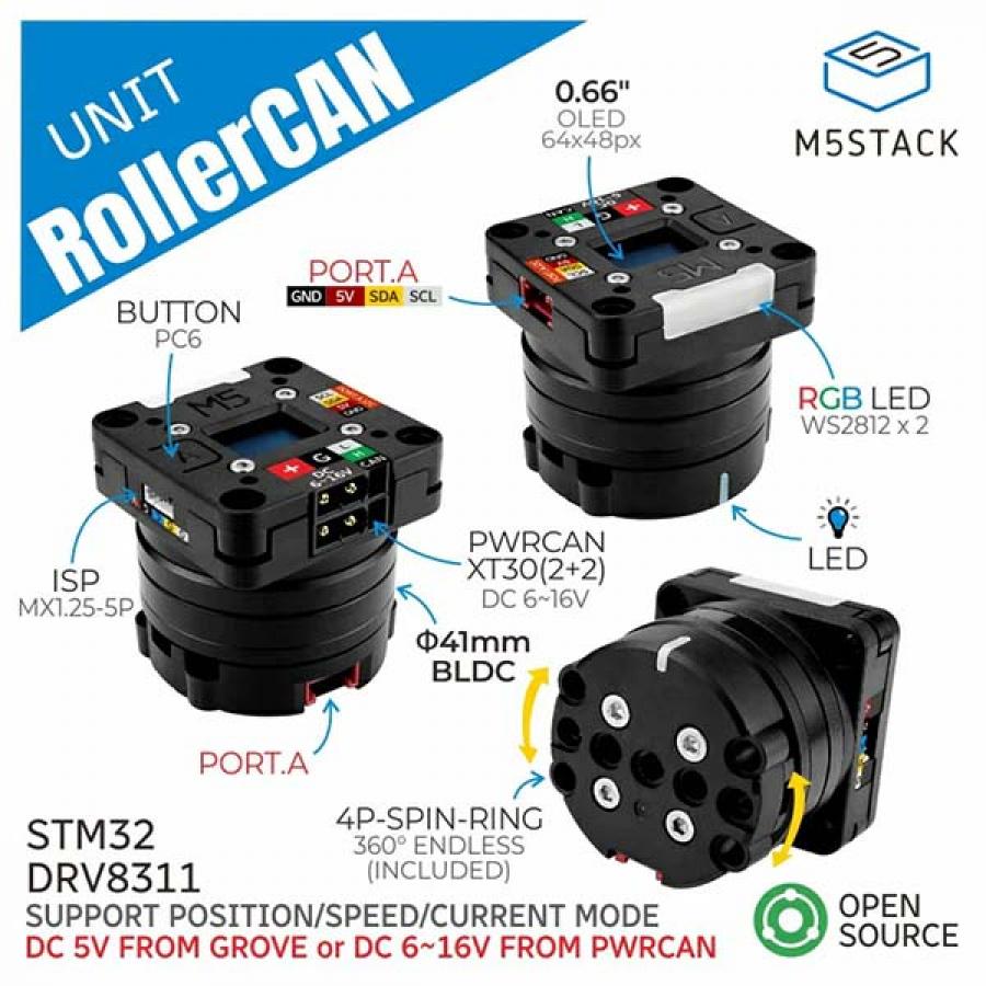 RollerCAN Unit with BLDC Motor (STM32) [U188]