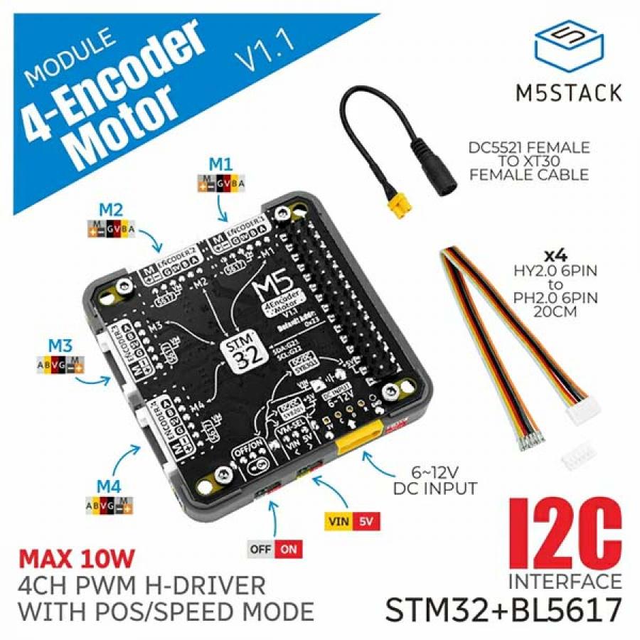 4-Channel Encoder Motor Driver Module (STM32F030) v1.1 [M138-V11]