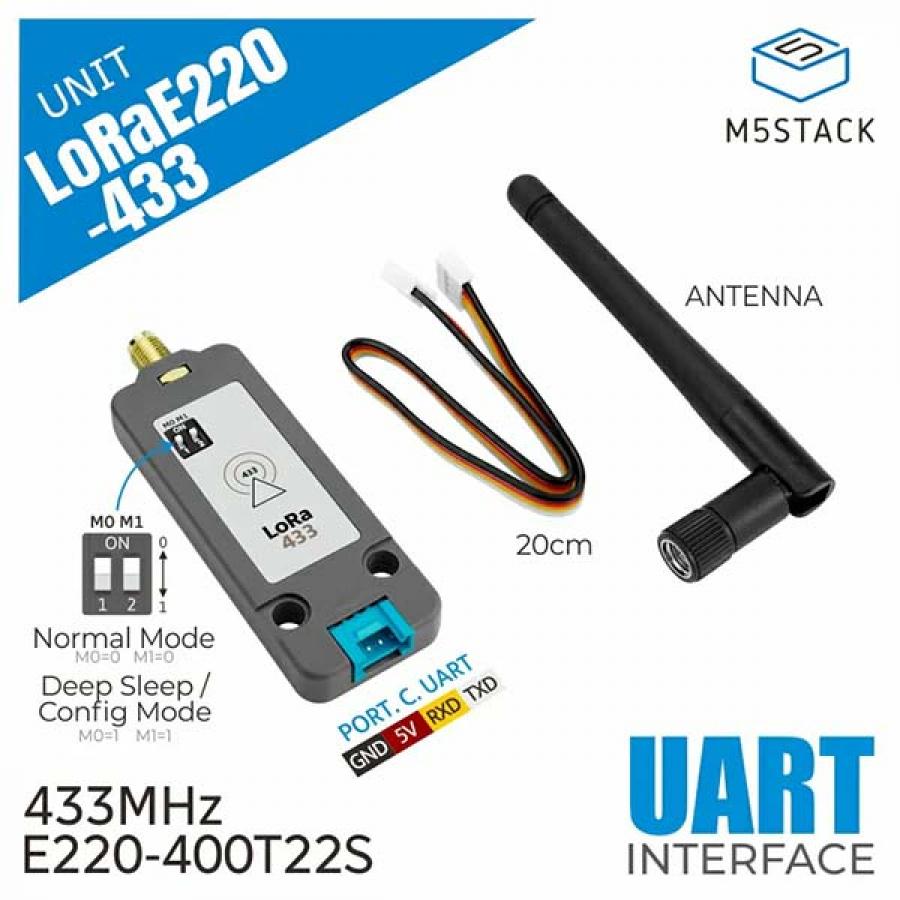 LoRa Unit 433MHz with Antenna (E220) [U170-433]