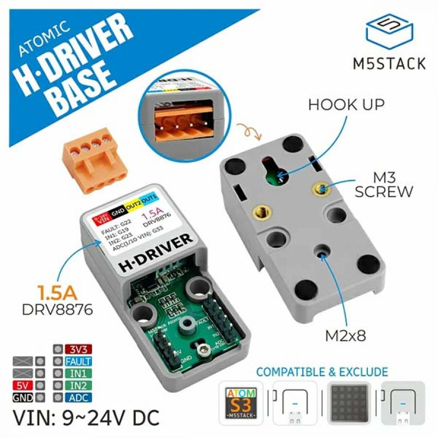 ATOMIC H-Bridge Driver Base (DRV8876) [A092]