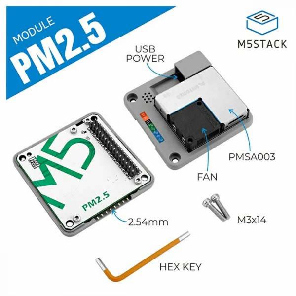 디바이스마트,오픈소스/코딩교육 > 파이썬/IoT 개발 보드 > M5STACK > 센서/모듈,M5Stack,PM2.5 Air Quality Module (PMSA003) [M134],PM2.5 공기질 모듈 / PMSA003 디지털 센서로 PM2.5 측정 / M5stack 호환, USB Type-C 포트 / DC 5V 전원 / 간편한 설치 및 실시간 데이터 제공.