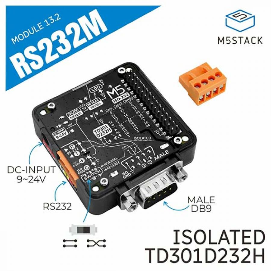 RS232 Module 13.2 with DB9 Male Connector [M131]