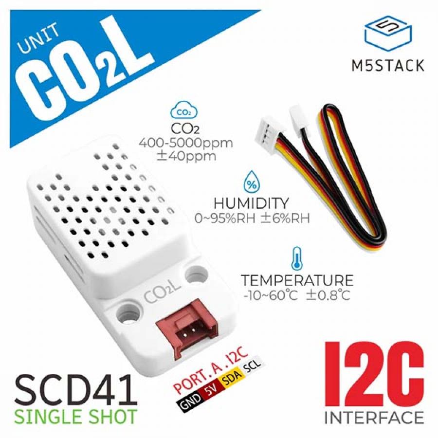CO2L Unit with Temperature and Humidity Sensor (SCD41) [U104]