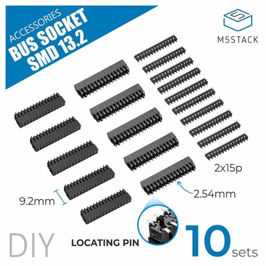 2 ✖ 15 PinHeader BUS Socket SMD for 13.2 Module (10 sets) [A117]