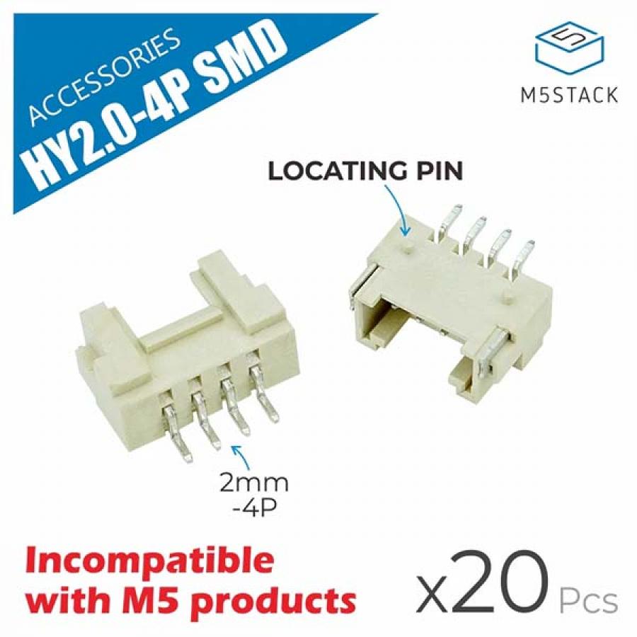 Grove Female Header - HY2.0-4P -SMD with Locating Pins (20pcs) [A118]