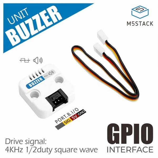 디바이스마트,오픈소스/코딩교육 > 파이썬/IoT 개발 보드 > M5STACK > 센서/모듈,M5Stack,Passive Buzzer Unit [U132],소형 패시브 버저 모듈 / 4KHz 신호로 작동, 최대 72dB 출력 (10cm 거리) / 다양한 프로젝트와 장치에 통합 가능 / 저전력 소모 / 내구성 있는 보호 하우징 포함.