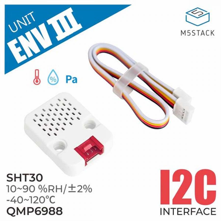 ENV III Unit with Temperature Humidity Air Pressure Sensor (SHT30+QMP6988) [U001-C]