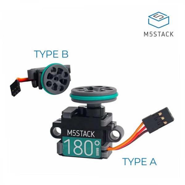 디바이스마트,오픈소스/코딩교육 > 파이썬/IoT 개발 보드 > M5STACK > 센서/모듈,M5Stack,Servo Kit 180° Brick-compatible [A076-B],9g 서보 모터(180°/360°)로 LEGO 호환 고정 브래킷 포함, UIFlow로 간편 제어 가능, PWM 드라이버로 쉽게 작동, 각도 제어(180°) 및 속도/방향 조정(360°) 가능, 전원 공급 시 전류 및 전압 주의 필요.