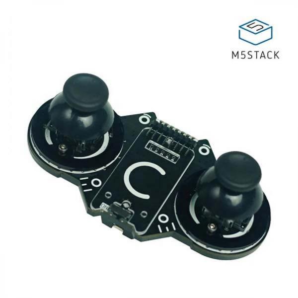디바이스마트,오픈소스/코딩교육 > 파이썬/IoT 개발 보드 > M5STACK > 센서/모듈,M5Stack,JoyC (W/O M5StickC) Omni-directional Controller [U079],JoyC Joystick 모듈 / STM32F030F4 마이크로컨트롤러 / I2C 통신(주소: 0x38) / 16340 배터리 기반 / 0~200 범위, 12 RGB LED, 전방향 이동 및 버튼 프레스 지원.