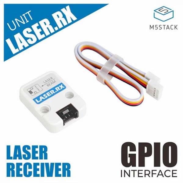 디바이스마트,오픈소스/코딩교육 > 파이썬/IoT 개발 보드 > M5STACK > 센서/모듈,M5Stack,Laser.Rx - a Laser Receiver Unit [U065],LASER.RX 유닛 / 레이저 수신기 / 5V 전원 / LASER.TX와 호환 / 응답 주파수 140KHz ~ 205KHz / 아두이노 및 UIFlow(Blockly, Python) 지원 / 컴팩트 사이즈 및 저전력 소모.
