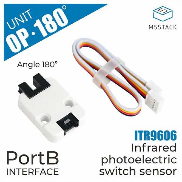 디바이스마트,오픈소스/코딩교육 > 파이썬/IoT 개발 보드 > M5STACK > 센서/모듈,M5Stack,180° Infrared Reflective Unit (ITR9606) [U058],180° 비접촉식 광 한계 스위치 OP.180, 적외선 발신기 및 수신기로 구성, 물체가 적외선 신호를 차단할 때 동작 신호 발생, 전원 방식 및 사이즈 정보는 미제공.