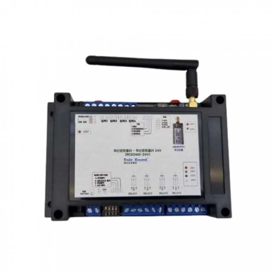 산업용 무선 콘트롤러 다채널 인증받은 송신모듈 내장 (RC024IO) 24V