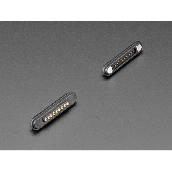 디바이스마트,커넥터/PCB > I/O 커넥터 > 마그네틱 커넥터,Adafruit,DIY Magnetic Connector - Straight 9 Contact Pins - 2.2mm Pitch [ada-5470],2.2mm 피치, 9접점(핀), 포고 핀(POGO Pin), 스트레이트