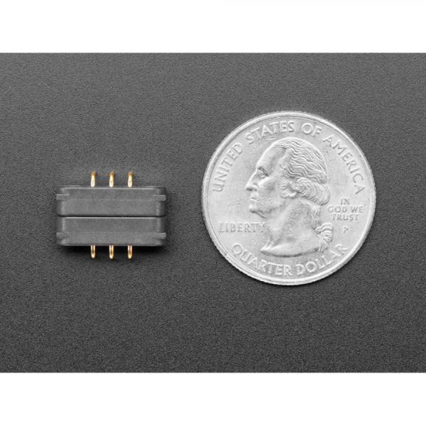 디바이스마트,커넥터/PCB > I/O 커넥터 > 마그네틱 커넥터,Adafruit,DIY Magnetic Connector - Right Angle Three Contact Pins [ada-5360],2.54mm 피치, 3접점(3핀), 포고 핀(POGO Pin), 라이트앵글