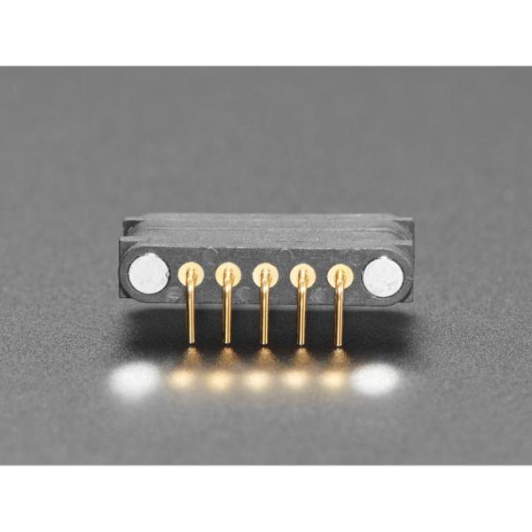 디바이스마트,커넥터/PCB > I/O 커넥터 > 마그네틱 커넥터,Adafruit,DIY Magnetic Connector - Right Angle Five Contact Pins [ada-5359],2.54mm 피치, 5접점(5핀), 포고 핀(POGO Pin), 라이트앵글