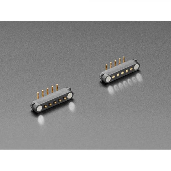 디바이스마트,커넥터/PCB > I/O 커넥터 > 마그네틱 커넥터,Adafruit,DIY Magnetic Connector - Right Angle Five Contact Pins [ada-5359],2.54mm 피치, 5접점(5핀), 포고 핀(POGO Pin), 라이트앵글