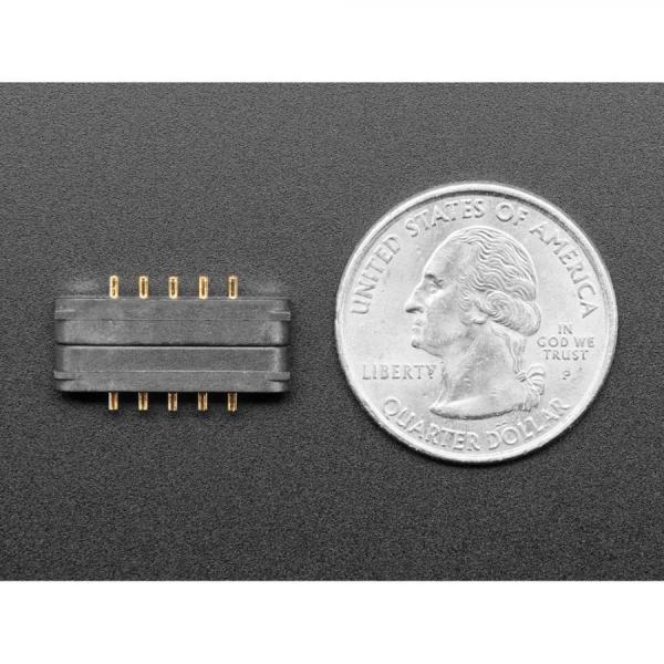 디바이스마트,커넥터/PCB > I/O 커넥터 > 마그네틱 커넥터,Adafruit,DIY Magnetic Connector - Straight Angle Five Contact Pins [ada-5413],2.54mm 피치, 5접점(5핀), 포고 핀(POGO Pin), 스트레이트