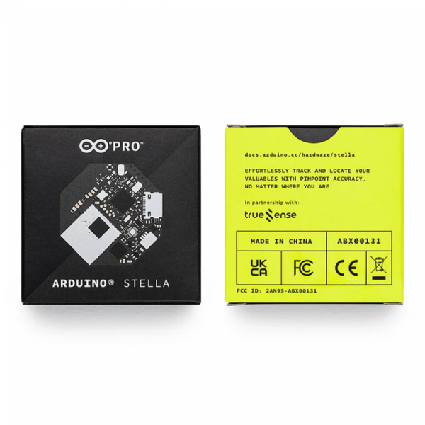디바이스마트,오픈소스/코딩교육 > 아두이노 > 아두이노 정품 보드/쉴드/키트,아두이노,Arduino Stella,ABX00131 / cm급 초정밀 실시간 위치 추적용 UWB 태그(Tag) / Portenta UWB 쉴드 또는 UWB 지원 스마트폰과 함께 사용 / nRF52840(BLE) 및 NXP SR040(UWB) 칩셋 탑재 / 가속도계, 부저, 사용자 버튼 내장 / USB-C 또는 코인셀 배터리(CR2032)로 구동 / 활용: 고정밀 자산 추적, AGV(무인운반차) 추종, 보안 출입 통제, 스마트홈