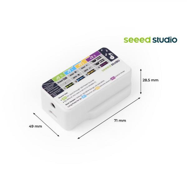 디바이스마트,MCU보드/전자키트 > 음악/앰프/녹음 > 악기/알람/소리재생,Seeedstudio,XIAO용 MIDI 신디사이저 쉴드 (MIDI IN/OUT, 오디오 출력) [107990333],XIAO 시리즈용 MIDI 신디사이저 확장 보드 / MIDI IN, MIDI OUT, 3.5mm 오디오 출력 포트 탑재 / LT8021S 오디오 칩 내장 / 활용: DIY 전자악기, MIDI 컨트롤러 제작, 미디어 아트, 사운드 제너레이터