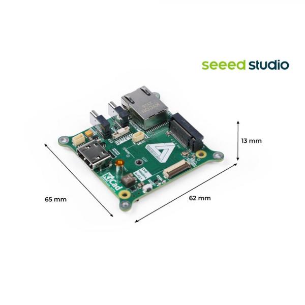 디바이스마트,오픈소스/코딩교육 > 라즈베리파이 > 라즈베리파이 확장보드/HAT,Seeedstudio,CM5 MINIMA - 라즈베리파이 CM5용 초소형 캐리어보드 (M.2 Hailo AI 및 SSD 장착 가능) [114993698],라즈베리파이 CM5/CM4용 초소형(6.1x6.1cm) 캐리어보드 / M.2 슬롯 (Hailo AI 가속기 또는 NVMe SSD 지원) / USB-C PD 전원, 기가비트 이더넷, HDMI, CSI/DSI 포트 / 활용: AI 카메라, 미니 서버, 휴대용 프로젝트, DIY 미디어 센터