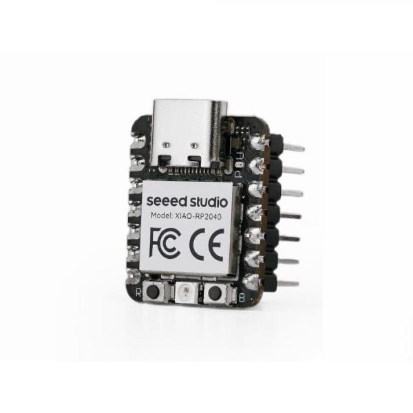 디바이스마트,오픈소스/코딩교육 > 파이썬/IoT 개발 보드 > Seeedstudio XIAO > XIAO 보드,Seeedstudio,Seeed Studio XIAO RP2040 (Pre-Soldered) [102010630],라즈베리파이 RP2040 칩을 탑재한 초소형 XIAO 보드 / 헤더 핀이 납땜된 버전(Pre-Soldered) / 듀얼코어 Arm Cortex-M0+, 풍부한 RAM(264KB) / 마이크로파이썬, 서킷파이썬 지원 / 활용: DIY 키보드, 소형 로봇, 고속 디지털 I/O
