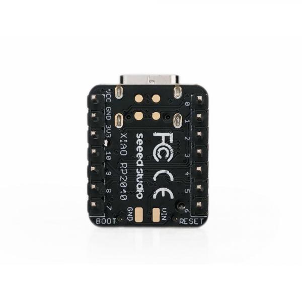 디바이스마트,오픈소스/코딩교육 > 파이썬/IoT 개발 보드 > Seeedstudio XIAO > XIAO 보드,Seeedstudio,Seeed Studio XIAO RP2040 (Pre-Soldered) [102010630],라즈베리파이 RP2040 칩을 탑재한 초소형 XIAO 보드 / 헤더 핀이 납땜된 버전(Pre-Soldered) / 듀얼코어 Arm Cortex-M0+, 풍부한 RAM(264KB) / 마이크로파이썬, 서킷파이썬 지원 / 활용: DIY 키보드, 소형 로봇, 고속 디지털 I/O