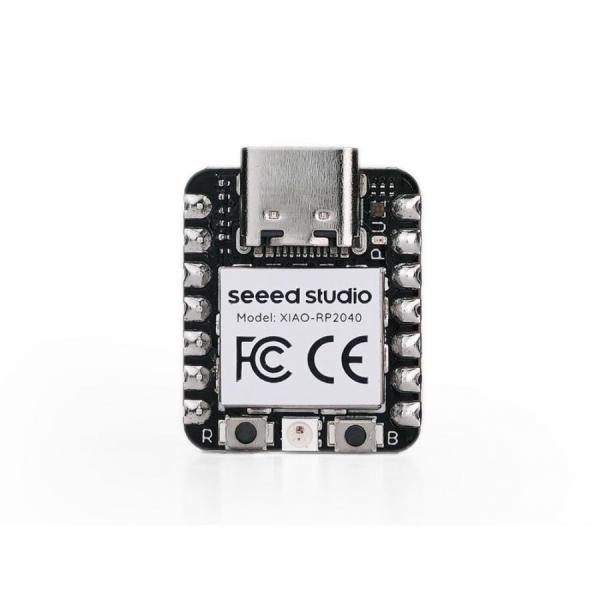 디바이스마트,오픈소스/코딩교육 > 파이썬/IoT 개발 보드 > Seeedstudio XIAO > XIAO 보드,Seeedstudio,Seeed Studio XIAO RP2040 (Pre-Soldered) [102010630],라즈베리파이 RP2040 칩을 탑재한 초소형 XIAO 보드 / 헤더 핀이 납땜된 버전(Pre-Soldered) / 듀얼코어 Arm Cortex-M0+, 풍부한 RAM(264KB) / 마이크로파이썬, 서킷파이썬 지원 / 활용: DIY 키보드, 소형 로봇, 고속 디지털 I/O