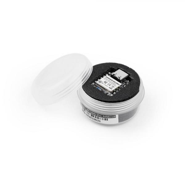 디바이스마트,오픈소스/코딩교육 > 파이썬/IoT 개발 보드 > Seeedstudio XIAO > XIAO 보드,Seeedstudio,Seeed Studio XIAO nRF52840 (Pre-Soldered) [102010631],초저전력 무선 통신용 XIAO 보드 / Nordic nRF52840 (BLE 5.0, NFC) 칩셋 / 헤더 핀이 납땜된 버전(Pre-Soldered) / 배터리 충전 회로 내장 / 활용: 웨어러블, BLE 비콘, 무선 센서 네트워크