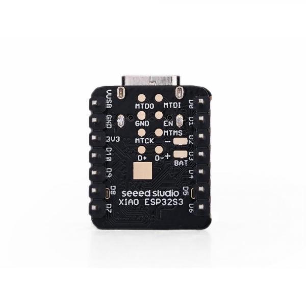 디바이스마트,오픈소스/코딩교육 > 파이썬/IoT 개발 보드 > Seeedstudio XIAO > XIAO 보드,Seeedstudio,Seeed Studio XIAO ESP32-S3 (Pre-Soldered) [102010634],AI/ML을 위한 초소형 고성능 XIAO 보드 / 듀얼코어 Xtensa LX7 ESP32-S3 칩셋 / 2.4GHz Wi-Fi 및 Bluetooth 5.0(BLE) 동시 지원 / 헤더 핀 납땜 버전 / 배터리 충전 회로 내장, 딥슬립(Deep Sleep) 모드 지원 / 활용: TinyML, AI 비전/음성, 고성능 IoT