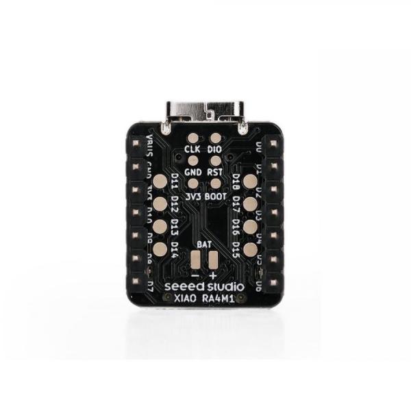 디바이스마트,오픈소스/코딩교육 > 파이썬/IoT 개발 보드 > Seeedstudio XIAO > XIAO 보드,Seeedstudio,Seeed Studio XIAO RA4M1 (Pre-Soldered) [102010638],Arduino Nano R4의 강력한 성능을 담은 초소형 XIAO 보드 / Renesas RA4M1 (Arm® Cortex®-M4) 32비트 MCU 탑재 / CAN Bus, 12-bit DAC, OP-Amp 등 전문가용 페리페럴 지원 / 기존 XIAO 확장 보드와 완벽 호환 / 활용: 고성능 아날로그 센싱, 산업용 제어, 컴팩트 IoT