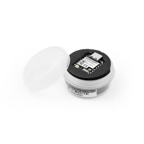 디바이스마트,오픈소스/코딩교육 > 파이썬/IoT 개발 보드 > Seeedstudio XIAO > XIAO 보드,Seeedstudio,Seeed Studio XIAO MG24 Sense (Pre-Soldered) [102010691],마이크/IMU 내장형 초저전력 XIAO 보드 (헤더 핀 납땜 버전) / Silicon Labs EFR32MG24 칩셋 탑재 / Matter, Thread, Bluetooth 5.3(BLE) 무선 통신 지원 / 아날로그 마이크, 6축 IMU(모션 센서) 통합 / 활용: TinyML 기반 음성/모션 인식, 스마트홈 센서 허브