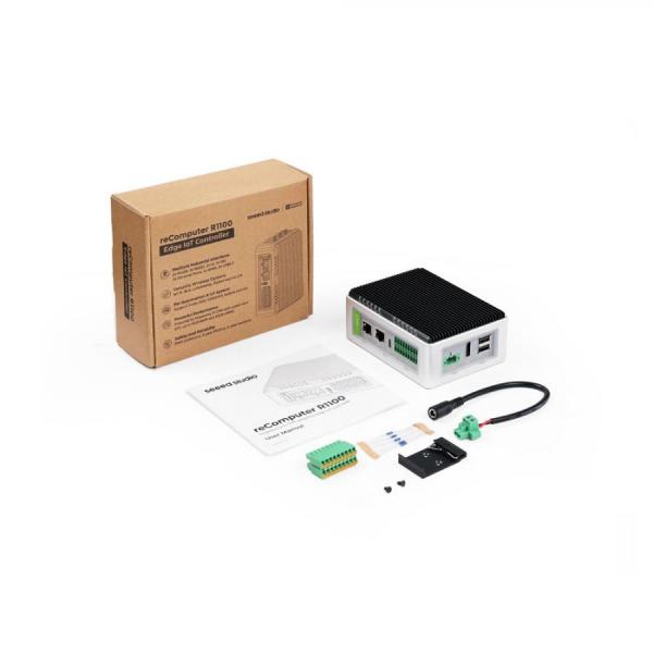 디바이스마트,MCU보드/전자키트 > 인공지능/임베디드/산업용 > 인공지능/머신러닝 > 인공지능 개발보드/모듈/키트,Seeedstudio,reComputer R1124-10: CM4 기반 산업용 컨트롤러 4GB RAM 16GB eMMC (CAN, RS485/232) [113991374],라즈베리파이 CM4(16GB eMMC) 탑재 산업용 엣지 컴퓨터 / DC 9~36V 입력 / PoE, 절연 RS485/232, DI/DO, TPM 2.0 등 풀스펙 I/O / 팬리스 알루미늄 케이스, DIN 레일 마운트 / 활용: 산업 자동화, PLC, 보안 IoT 게이트웨이