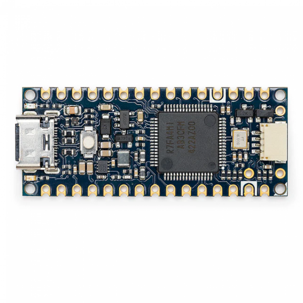 디바이스마트,오픈소스/코딩교육 > 아두이노 > 아두이노 정품 보드/쉴드/키트,아두이노,Arduino Nano R4,ABX00142 / 친숙한 Nano 폼팩터의 강력한 32비트 업그레이드 / 아두이노 우노 R4와 동일한 MCU - Renesas RA4M1 (Arm® Cortex®-M4) 프로세서 탑재 / Qwiic 커넥터 내장으로 센서 간편 연결 / CAN Bus, 12-bit DAC, OP-Amp 등 전문가용 페리페럴 추가 / 프로그래밍 가능한 RGB LED로 직관적인 상태 표시