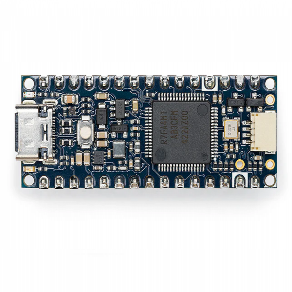 디바이스마트,오픈소스/코딩교육 > 아두이노 > 아두이노 정품 보드/쉴드/키트,아두이노,Arduino Nano R4 with headers,ABX00143 / 친숙한 Nano 폼팩터의 강력한 32비트 업그레이드 / 아두이노 우노 R4와 동일한 MCU - Renesas RA4M1 (Arm® Cortex®-M4) 프로세서 탑재 / Qwiic 커넥터 내장으로 센서 간편 연결 / CAN Bus, 12-bit DAC, OP-Amp 등 전문가용 페리페럴 추가 / 프로그래밍 가능한 RGB LED로 직관적인 상태 표시