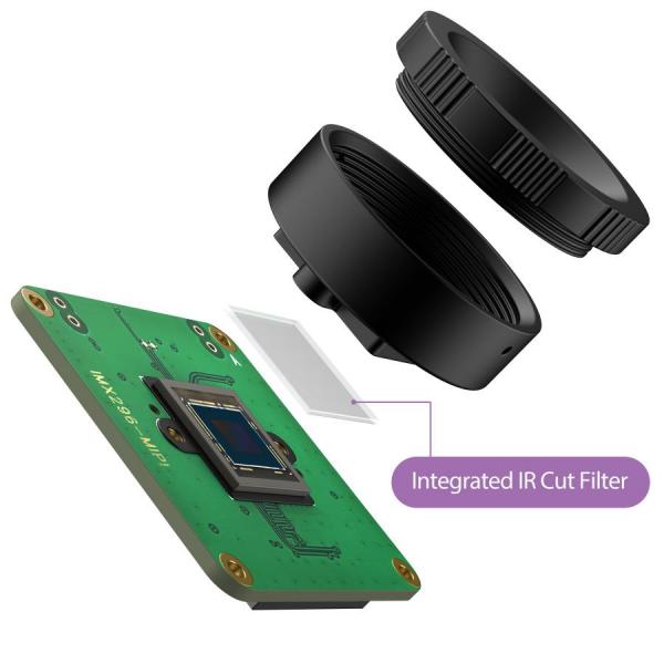 디바이스마트,오픈소스/코딩교육 > 라즈베리파이 > 라즈베리파이 카메라모듈/렌즈,Innomaker,RPI CAM-IMX296Color-GS,Global Shutter Camera / IMX296 CMOS Sensor / 최대 60fps, 해상도 1456×1088 픽셀 / C/CS 마운트 렌즈 지원 / Raspberry Pi 및 Jetson Nano 호환 / 크기 38mm x 38mm / YUV 출력 포맷 / 1.58 메가픽셀 정지 해상도 / 짧은 노출 시간(최소 30µs) 지원