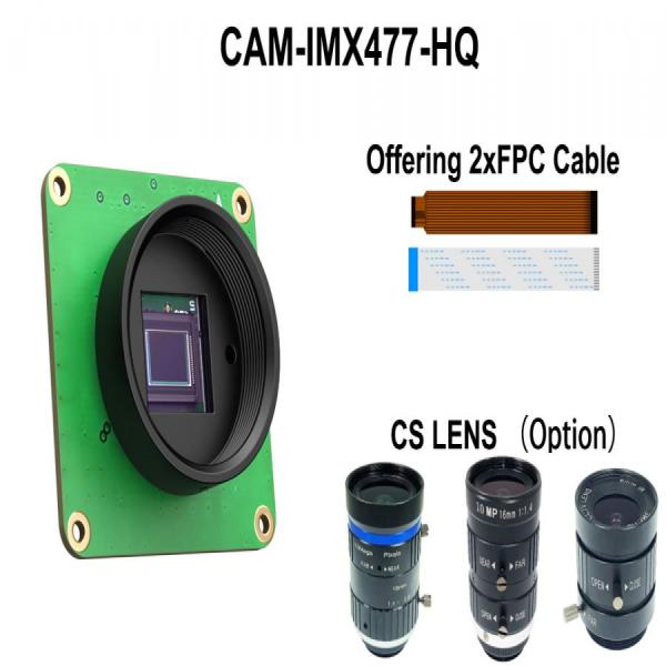 디바이스마트,오픈소스/코딩교육 > 라즈베리파이 > 라즈베리파이 카메라모듈/렌즈,Innomaker,RPI CAM-IMX477-HQ,12.3MP IMX477R 센서 / 정적 이미지 해상도: 4056x3040 / 1080p@30fps, 720p@60fps, 640x480p@90fps 비디오 녹화 지원 / C/CS 마운트 렌즈 호환 / Raspberry Pi 5/4/3B+/3/2/Zero 및 Jetson Nano 호환 / 출력: RAW12/10/8, COMP8 / 보드 크기: 38mm x 38mm / 패키지: cam-imx477, FPC 케이블 x2 포함