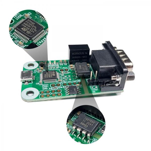 디바이스마트,MCU보드/전자키트 > 통신/네트워크 > CAN통신,Innomaker,USB2CAN Module,USB-CAN 변환기 / Raspberry Pi Zero, 3B+, 4B 호환 / Plug and Play, 외부 전원 불필요 / STM32F0 마이크로컨트롤러, 48MHz / CAN 2.0A 및 2.0B 지원 / 데이터 전송 속도 20Kbps~1Mbps 프로그래밍 가능 / 전압 격리 1.5K VDC/min / 120Ω 저항 선택 가능 / 작동 온도 -40°~85° / CE, FCC 인증 / 크기: 56.50mm x 31.20mm x 14.20mm /