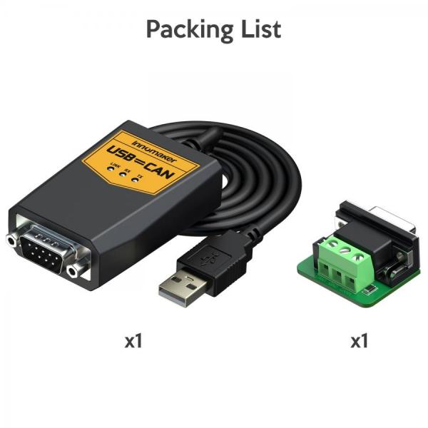 디바이스마트,MCU보드/전자키트 > 통신/네트워크 > CAN통신,Innomaker,USB2CAN-C Module,USB to CAN 변환 케이블 / Raspberry Pi, Jetson Nano, Tinker Board 호환 / Windows, Mac OS, Linux 지원 / Plug and Play, 외부 전원 불필요 / CAN baud rate 20Kbps ~ 1Mbps 프로그래밍 가능 / CAN bus 2.0A 및 2.0B 지원 / 3000V 전압 절연 및 2500V ESD 보호 / C/Python 소스 코드 및 Socket-CAN 제공 / 다양한 모드 지